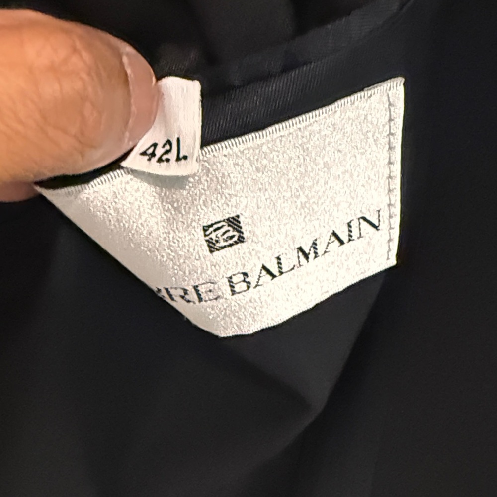 Pierre Balmain Classic Black Men's Blazer 42 L - Picture 11 of 11